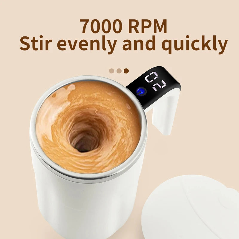 380ML Mini Electric Coffee Self Mixing Mug IP67 Waterproof Food Safe Coffee Mug USB Rechargeable Automatic Magnetic Cup For Tea